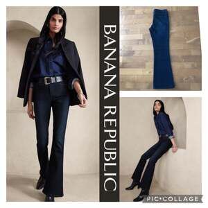 NWT Banana Republic wide leg dark blue jeans size 6